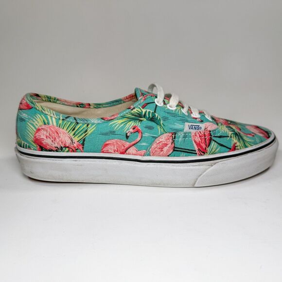 Vans Authentic Low Top Sneakers - Flamingo Tropical Print Canvas - Men’s 9.5 - Picture 3 of 16